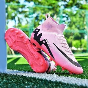 Ruran High-Top Soccer Cleats – Black/Purple/Pink – Size 38/. US 6.5/7.5 – NWT